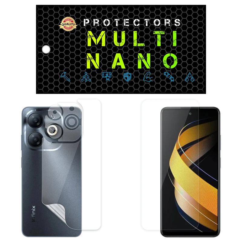 محافظ صفحه نمایش مولتی نانو مدل X-SFT مناسب برای گوشی موبایل انفینیکس Smart 8 به همراه محافظ پشت گوشی