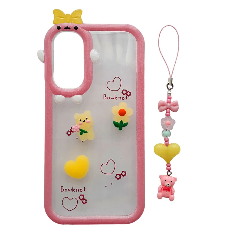 کاور مدل ژله ای طرح قلب کد A10258 مناسب برای گوشی موبایل سامسونگ Galaxy A14 4G / A14 5G به همراه بند آویز