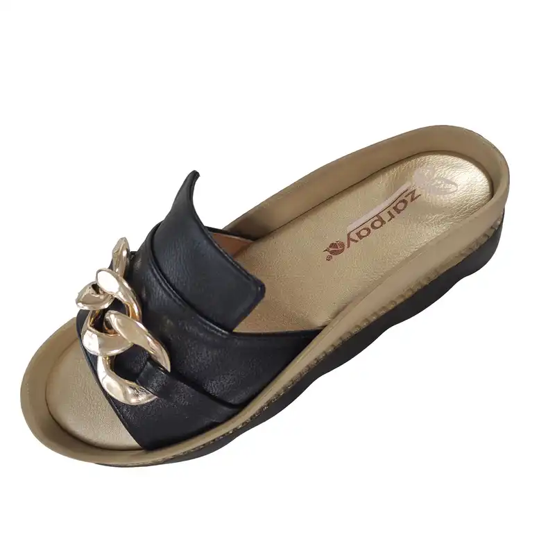 دمپایی زنانه زرپای مدل 17-558 رنگ مشکی