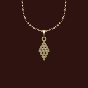 گردنبند طلا 18 عیار زنانه مدوپد مدل هندسی کد X2-1-1014