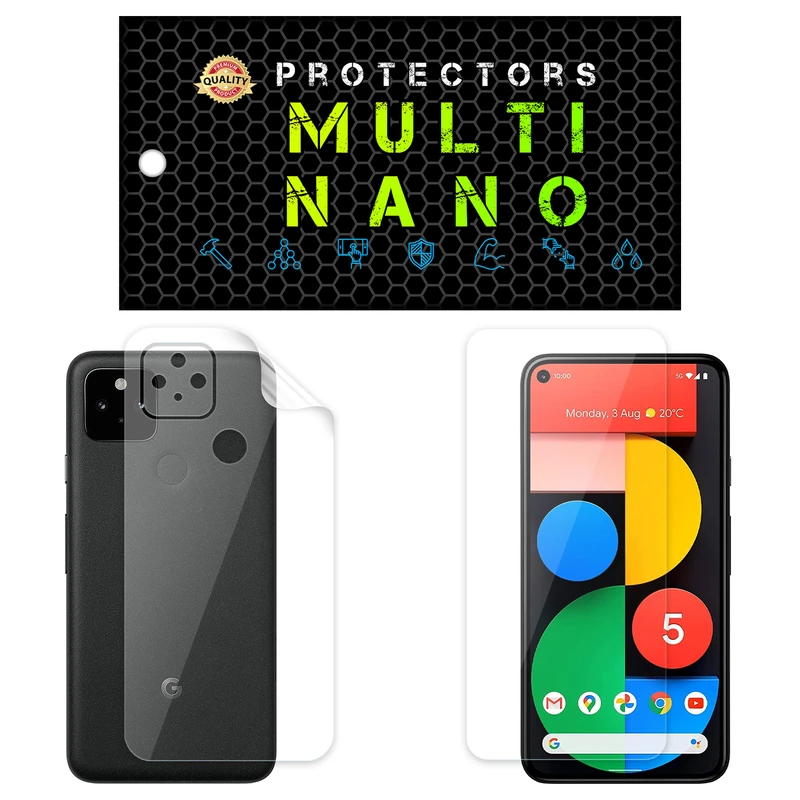 محافظ صفحه نمایش مولتی نانو مدل X-SFT مناسب برای گوشی موبایل گوگل Pixel 5 به همراه محافظ پشت