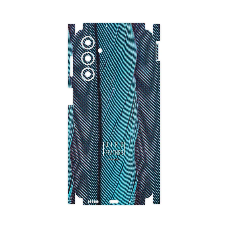 برچسب پوششی ماهوت مدل Turquoise feathers-FullSkin مناسب برای گوشی موبایل سامسونگ Galaxy F54