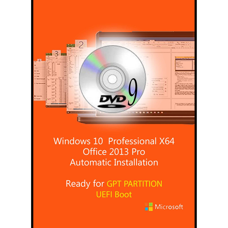 سیستم عامل Windows 10 Pro UEFI + Office 2013 Pro نشر مایکروسافت