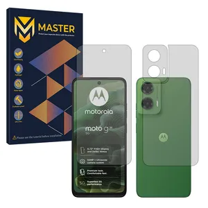 Master Resistant model matte screen protector suitable for Motorola Moto G35 Mobile phone along with the back protector