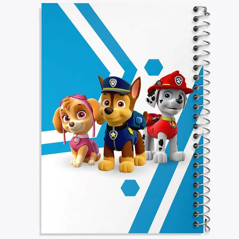 دفتر مشق 100 برگ خندالو طرح چیس و مارشال و اسکای سگ های نگهبان Paw Patrol کد 12583