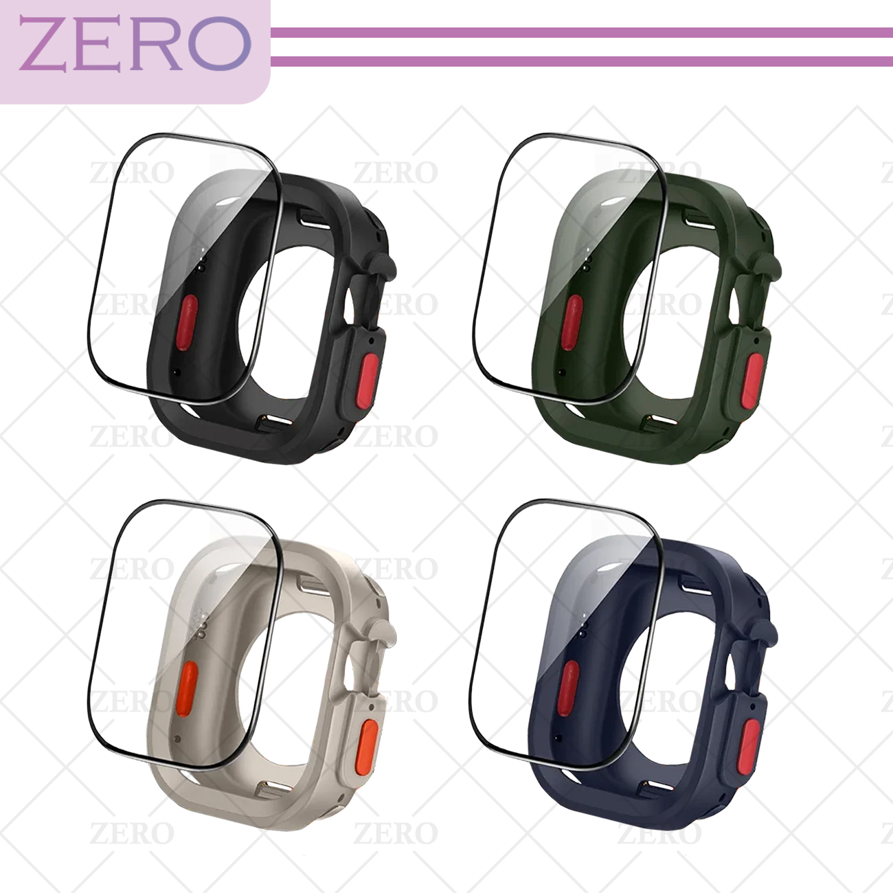 کاور زیرو مدل SIC Armor ZR مناسب برای اپل واچ سری 7/8/9 سایز 45 میلی متری به همراه محافظ صفحه نمایش
