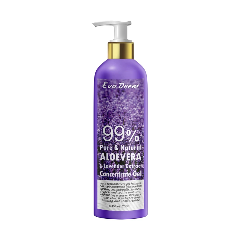 ژل آبرسان صورت و بدن ایوادرم مدل آلوئه ورا و لوندر مناسب برای انواع پوست حجم 250 میلی لیتر