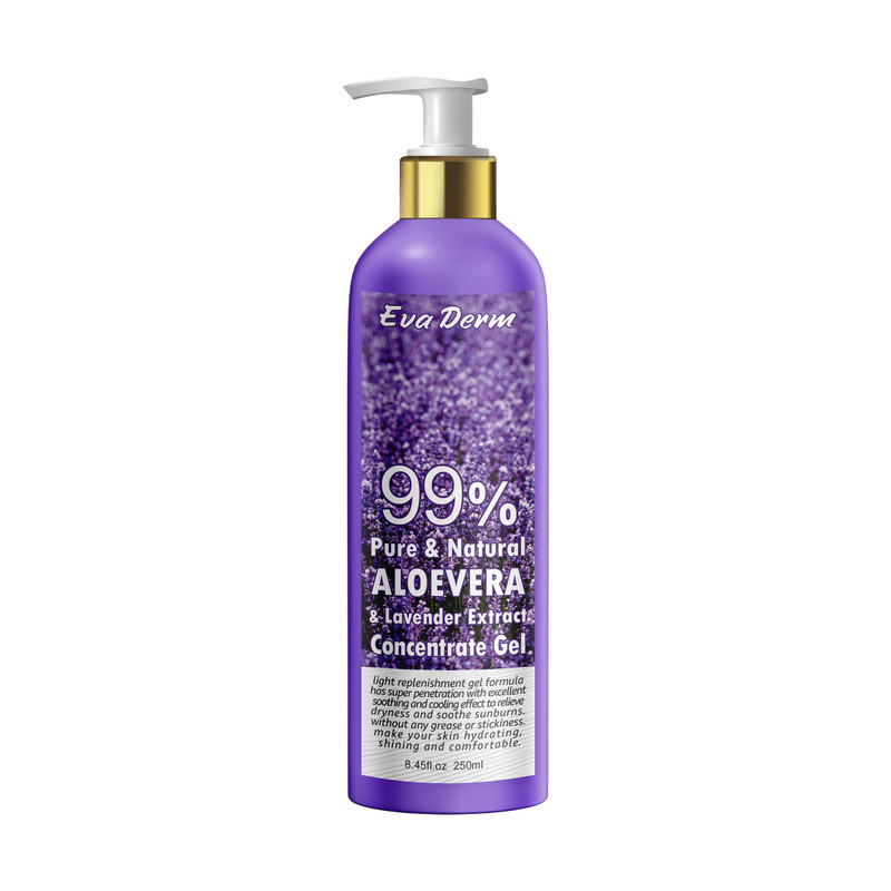 ژل آبرسان صورت و بدن ایوادرم مدل آلوئه ورا و لوندر مناسب برای انواع پوست حجم 250 میلی لیتر