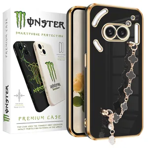 کاور مانستر مدل Black Flower مناسب برای گوشی موبایل ناتینگ فون 2A