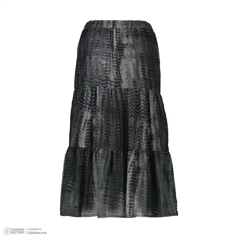 دامن چین‌دار زنانه مدل لادن رنگ طوسی