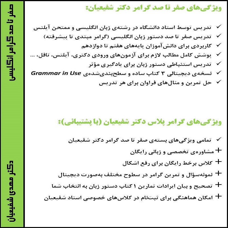 بسته آموزشی گرامر دکتر مهدی شفیعیان انتشارات اپستاک بسته آموزشی گرامر دکتر مهدی شفیعیان انتشارات اپستاک