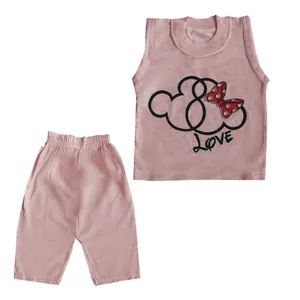 ست تاپ و شلوارک بچگانه مدل MIKI-SRT