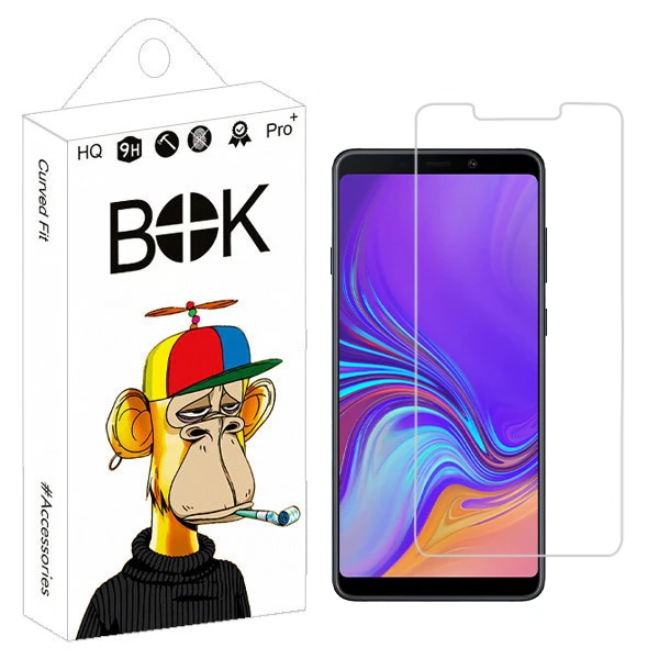 محافظ صفحه نمایش شیشه ای بوک مدل GlareVis مناسب برای گوشی موبایل سامسونگ galaxy a9 2018