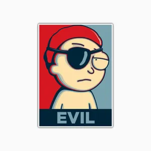 استیکر لپ تاپ و موبایل بووم طرح کارتون مدل Evil Morty2 کد TA20