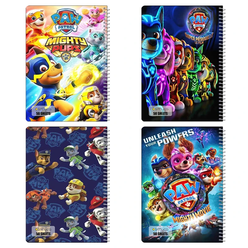 دفتر نقاشي 50 برگ کارنيکا طرح سگ های نگهبان paw patrol کد 41476 مجموعه 4 عددی