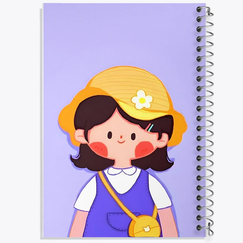 دفتر نقاشی 50 برگ خندالو طرح دخترانه کیوت کد N3849