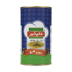 کنسرو سوپ قارچ دلپذیر مقدار 500 گرم