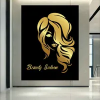 پوستر طرح سالن زیبایی مدل طلایی کد PD131007