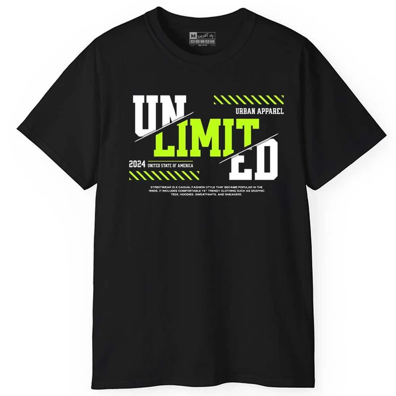 تی‌شرت آستین کوتاه مردانه پاد آفرین مدل جمله انگلیسی کد 1169