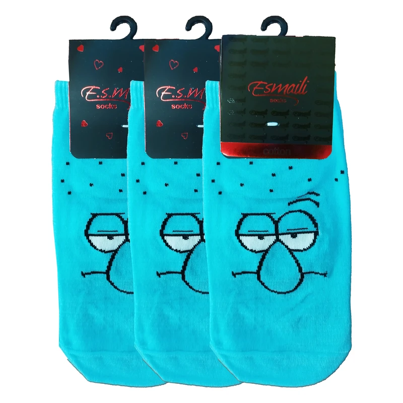 جوراب ساق کوتاه زنانه مدل اختاپوس بسته 3 عددی