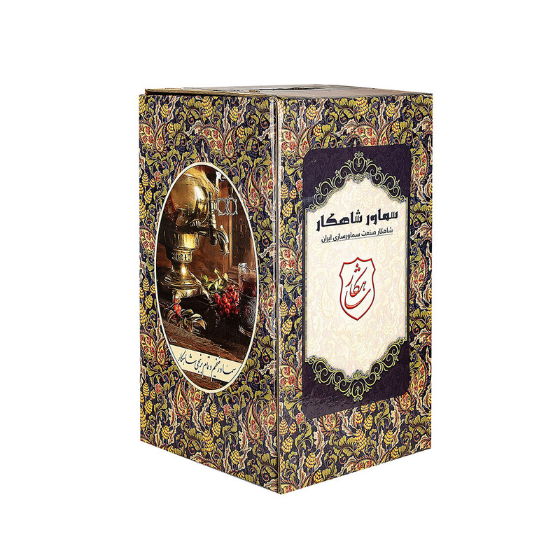 سماور گازی شاهکار مدل مهدیس ساده ظرفیت 4 لیتر