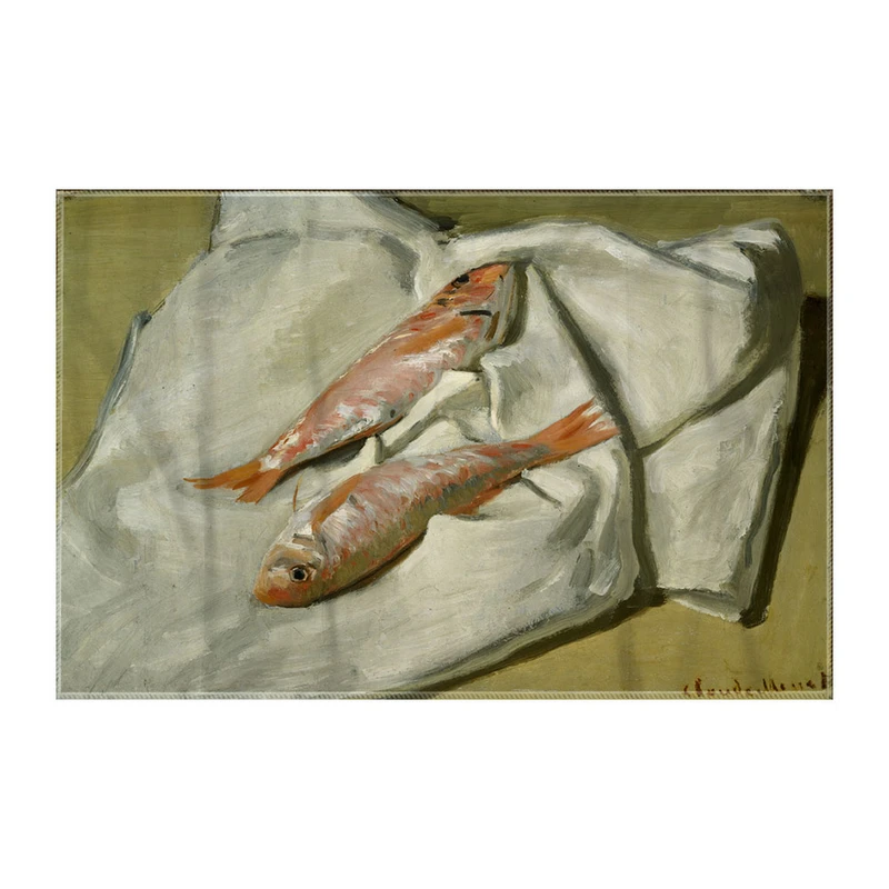 کاغذ کادو ترمه طراحان ایده مدل شاه ماهی قرمز از مونه کد art0224 سایز 57x37 سانتی متر