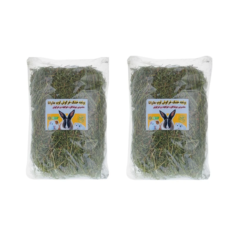 یونجه خشک خرگوش و جوندگان لوپ هاوانا کد 013 وزن 2 کیلوگرم مجموعه 2 عددی