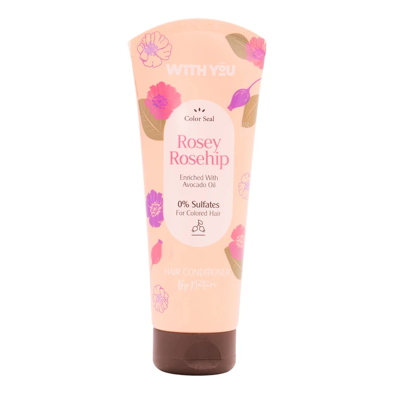 نرم‌کننده مو ویت یو مدل Rosey Rosehip مناسب برای موهای رنگ شده حجم 200 میلی‌لیتر