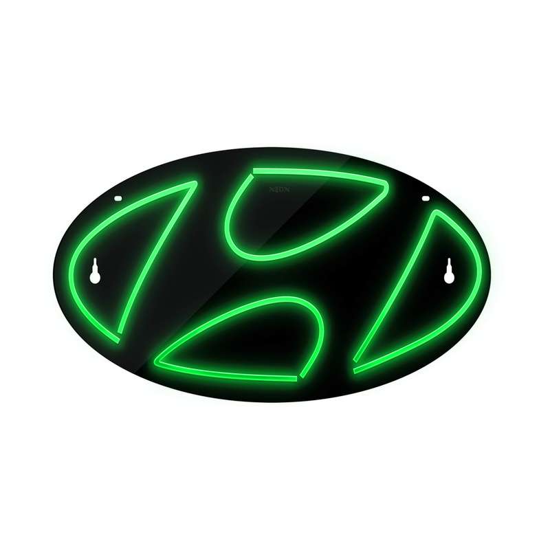 چراغ دیواری نئون دیزاین طرح Hyundai-BL_GR 