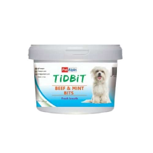 غذای مکمل سگ تیدبیت مدل beef_mint وزن 180 گرم