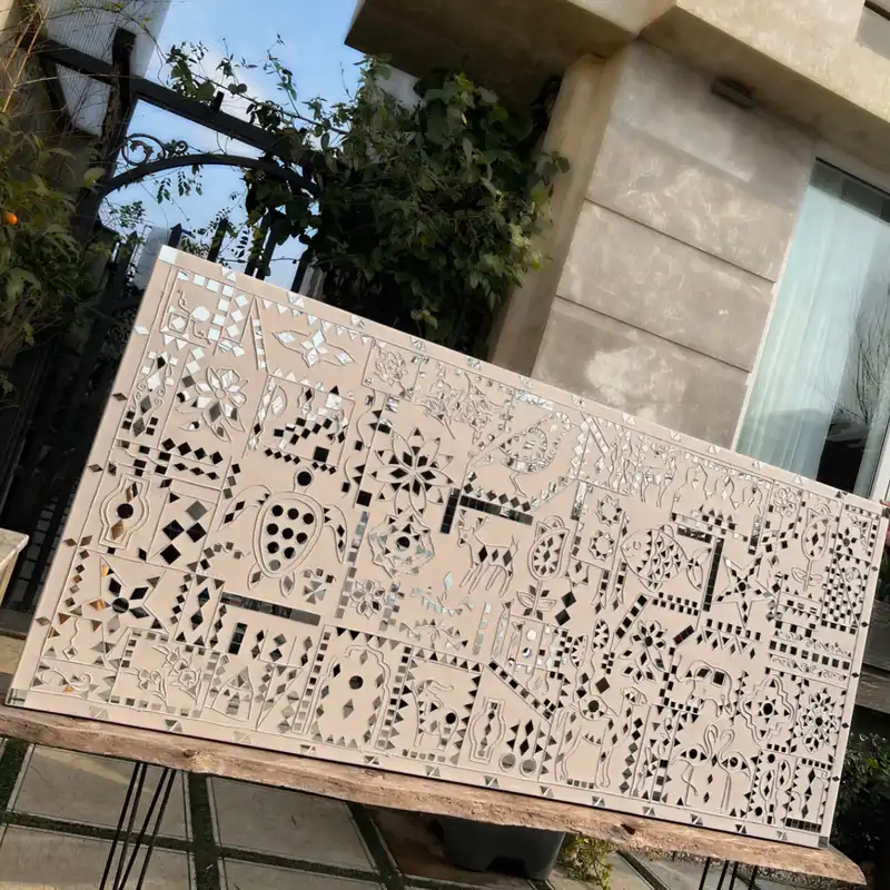 تابلو برجسته آیینه کاری مدل لیپان کد 6100