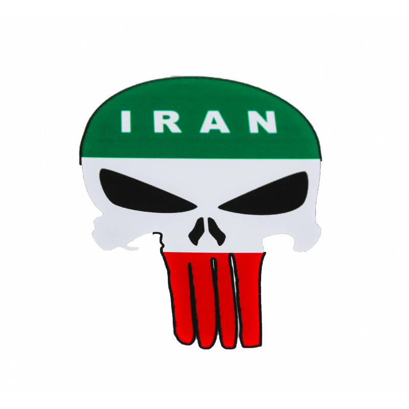 برچسب خودرو مدل اسکلت پرچم ایران کد 6601