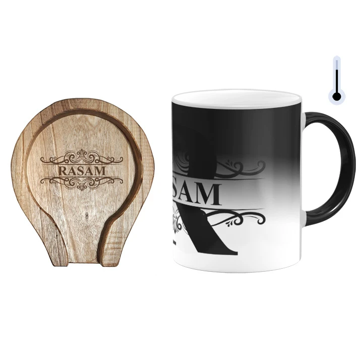 ماگ حرارتی گالری وبفر مدل اسم رسام به همراه زیر لیوانی