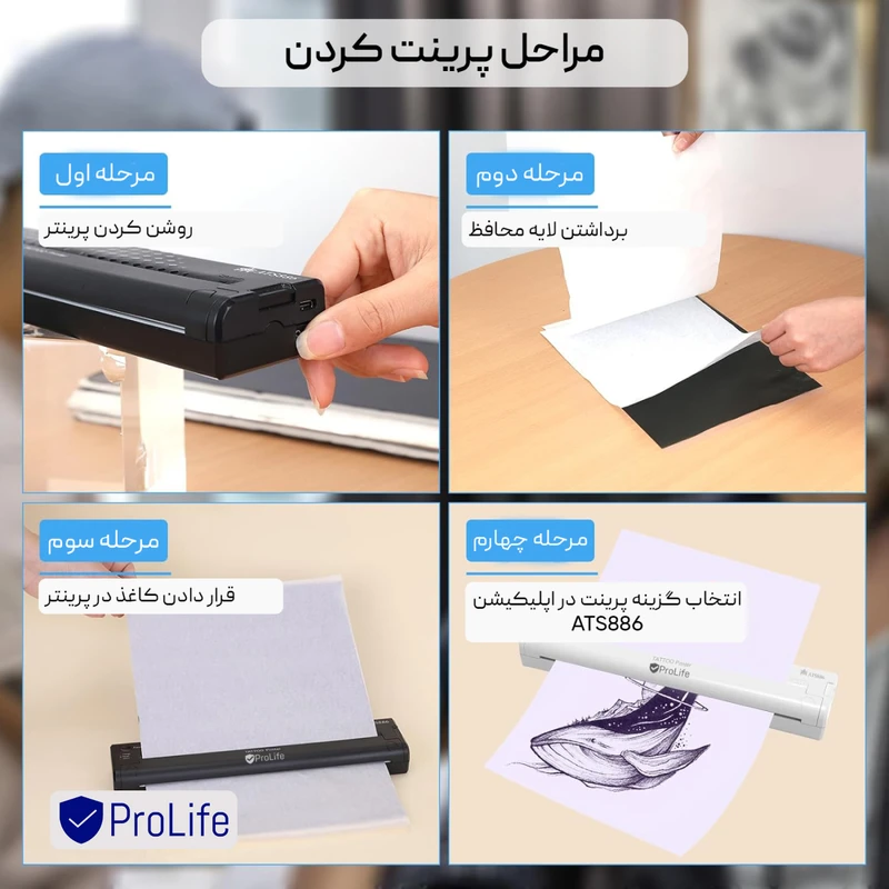 عکس شماره 11 : پرینتر قابل حمل استنسیل پرولایف مدل ats886