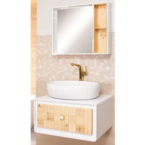 ست کابینت و روشویی بومرنگ مدل آلدر به همراه آینه و باکس