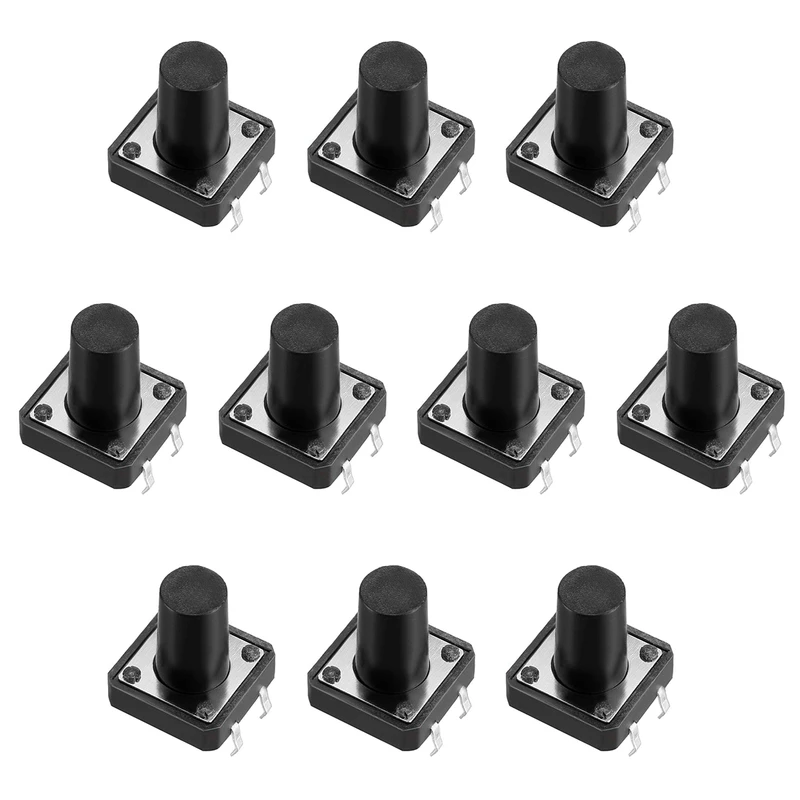 میکرو سوئیچ مدل Vertical-12×12×14-4P بسته 10 عددی
