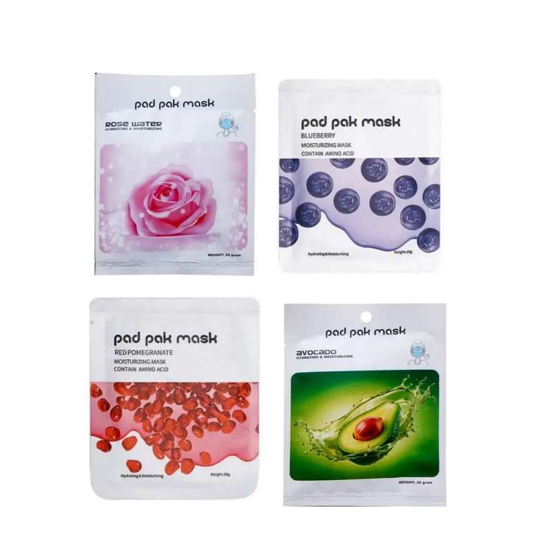 ماسک صورت پد پاک مدل ورقه ای کد 02  بسته 4 عددی