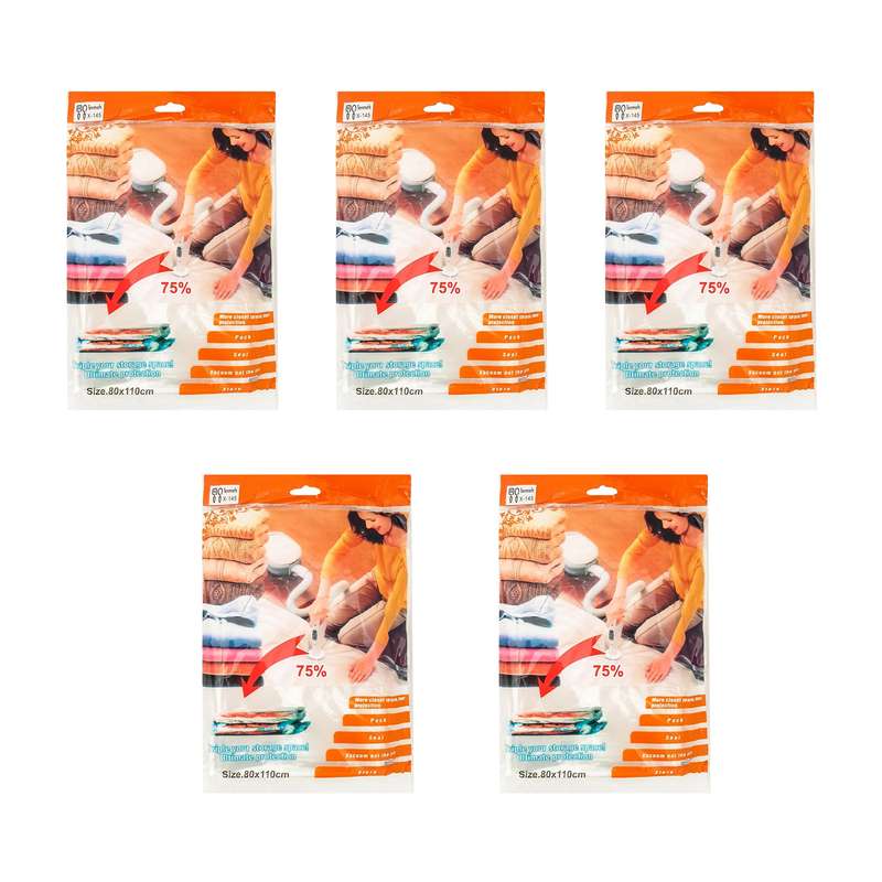 کیسه وکیوم کد 80x110 بسته 5 عددی