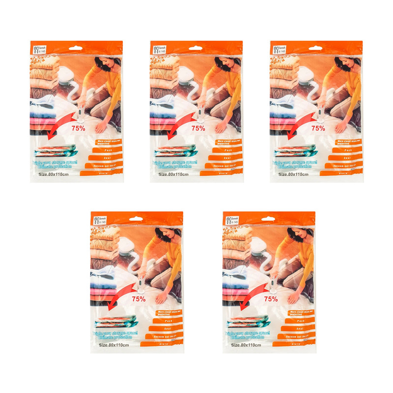 کیسه وکیوم کد 80x110 بسته 5 عددی