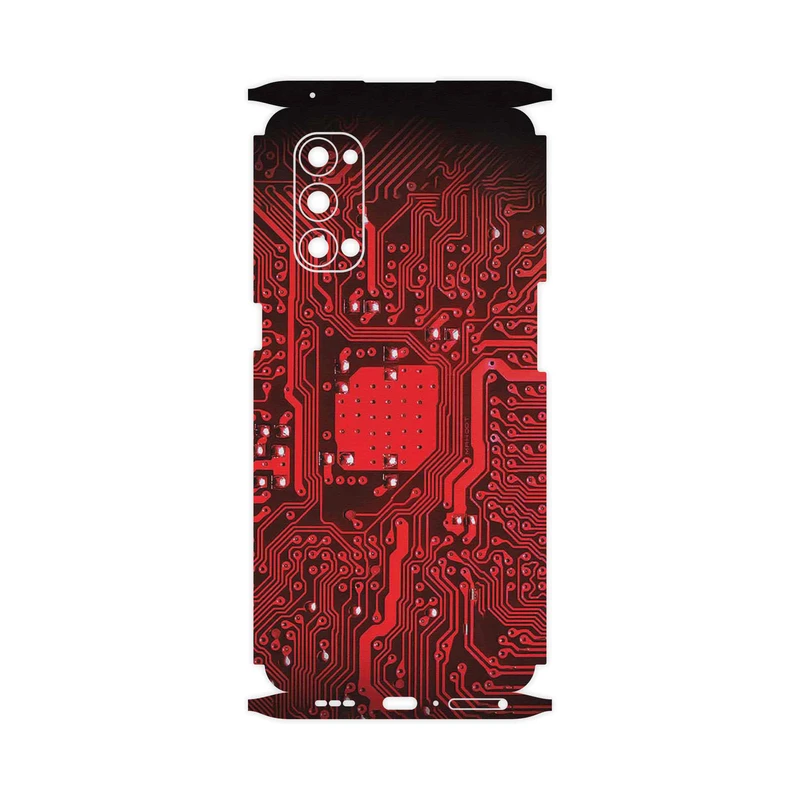 برچسب پوششی ماهوت مدل Red_Printed_Circuit_Board-FullSkin مناسب برای گوشی موبایل اپو Reno4 Pro 5G