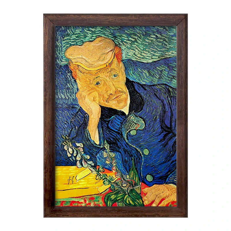 تابلو خندالو طرح نقاشی پرتره دکتر گاشه اثر ونسان ونگوگ کد 25447