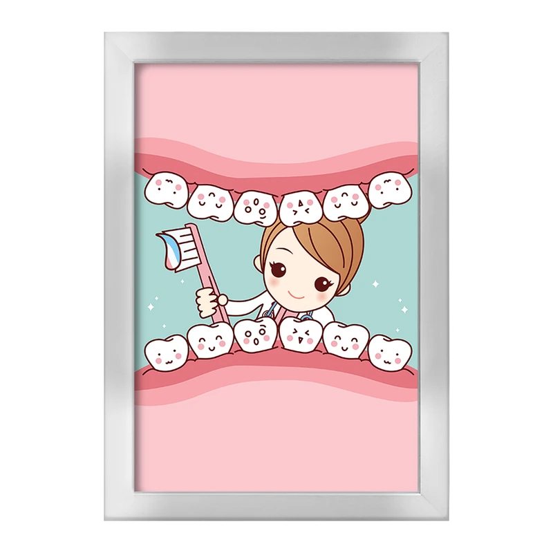 تابلو خندالو طرح دندان و دندان پزشکی کودکانه کد 36743
