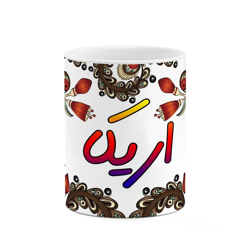 ماگ کاکتی مدل اسم اریکا طرح سنتی گل و بته کد mgh43565