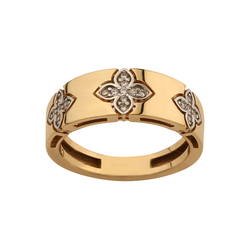 انگشتر طلا 18 عیار زنانه با طرح لویی ویتون صلاحی گلد مدل 16182 سایز 56