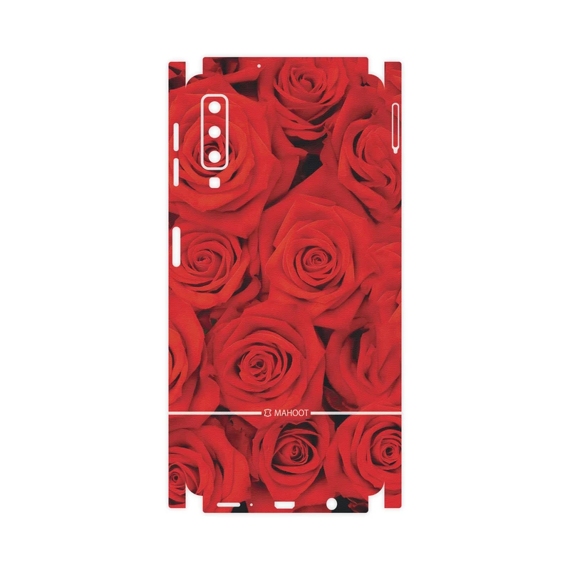 برچسب پوششی ماهوت مدل Red-Flower-FullSkin مناسب برای گوشی موبایل سامسونگ Galaxy A7 2018