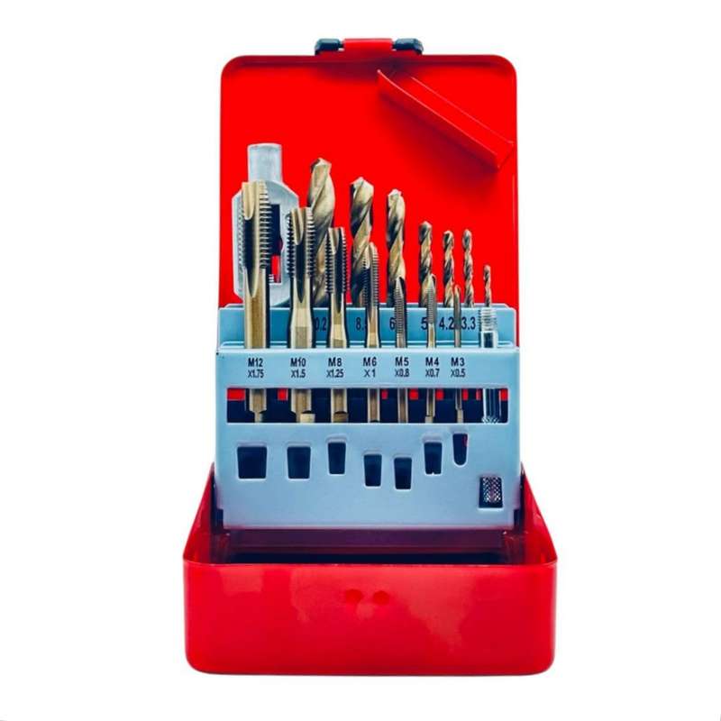 مجموعه مته قلاویز کد MG312 سایز 3 الی 12 میلی متر مجموعه 16 عددی