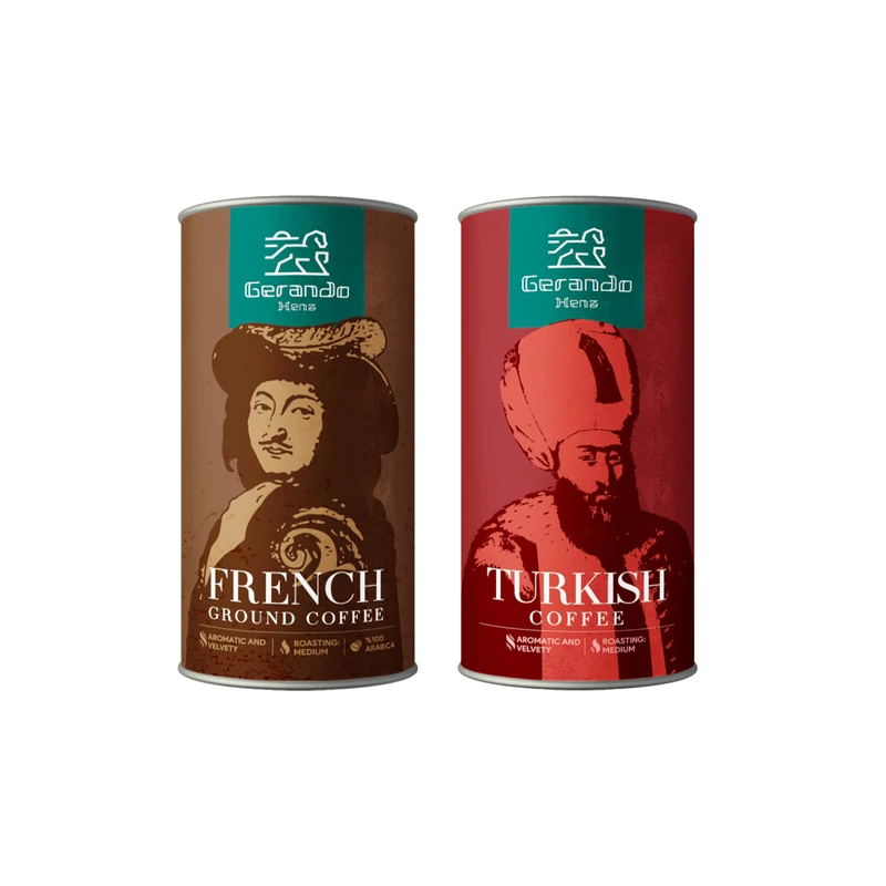 قهوه ترک و قهوه فرانسه گرندو مجموعه 2 عددی