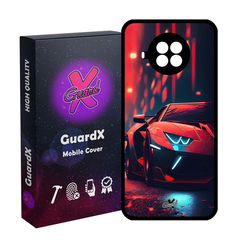 کاور گارد ایکس طرح لامبورگینی مدل Glass10608 مناسب برای گوشی موبایل شیائومی  MI 10T Lite/Redmi Note 9 Pro 5G/10I 5G