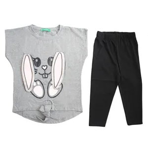 ست تی شرت و شلوار دخترانه مدل خرگوش گوش دراز