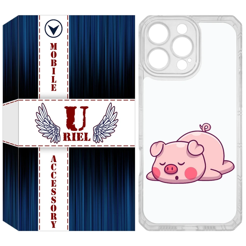 کاور یوریل مدل Clear کد 42 طرح پیگی مناسب برای گوشی موبایل اپل iPhone 16 Pro